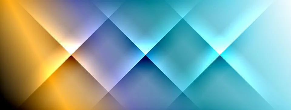 Abstract geometric pattern. Diagonal shapes blend vibrant colors, creating Stock Illustration