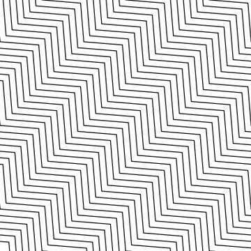 Abstract geometric pattern with diagonal zigzag lines. Can be repeated. Stock Illustration