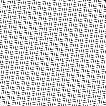 Abstract geometric pattern with diagonal zigzag lines. Can be repeated. Stock Illustration
