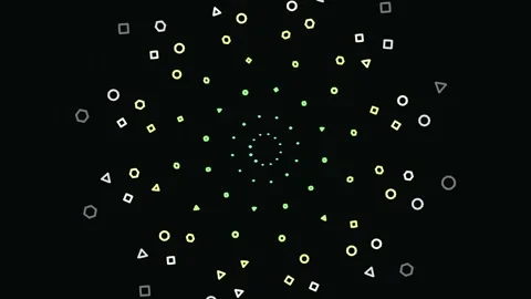 Abstract geometric pattern of digital dots forming a futuristic network con.. Stock Footage 342159802
