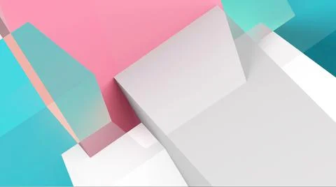 Abstract geometric pattern, digital graphic 3d Stock Illustration