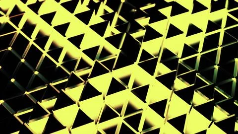 An Abstract Geometric Pattern Displaying Vibrant Yellow and Deep Black Tones 库存插图
