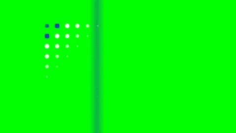 Abstract geometric pattern of dots and squares on a vibrant green background Stock Footage 340903053