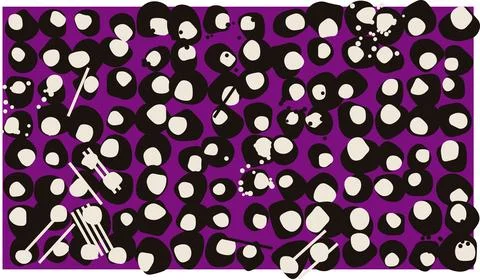 Abstract geometric pattern with dots and lines Stock Illustration