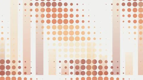 Abstract geometric pattern with dots and lines in orange Stock Illustration