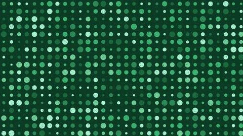 Abstract geometric pattern of dots on dark green background illustration Stock Illustration