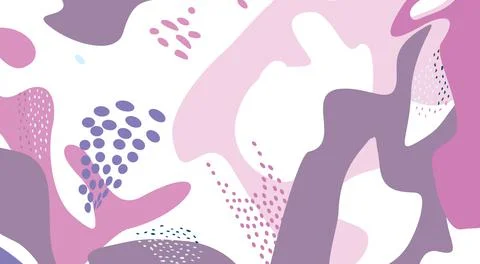 Abstract geometric pattern with droplets. Organic flowing forms drawn texture Stock Illustration