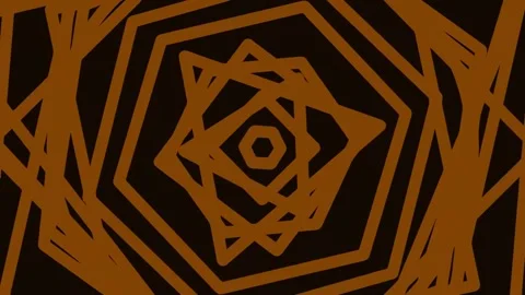 Abstract Geometric Pattern: Dynamic Interlocking Lines on Black Background Stock Footage 342204010
