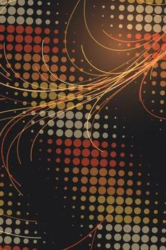 Abstract Geometric Pattern with Dynamic Lines Stockfoto's