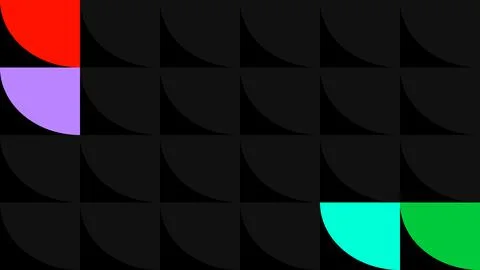 Abstract Geometric Pattern with Dynamic Quarter Circles Forming a Modern Di.. イラスト素材