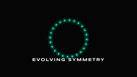 Abstract geometric pattern of evolving symmetry on black background Stock Footage 337656169