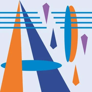 Abstract geometric pattern expressive shape ornaments graphical design Stock Illustration