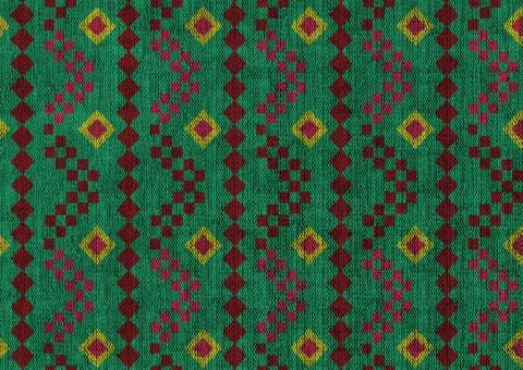 Abstract geometric pattern with fabric texture Stock Illustration