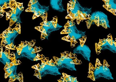 Abstract geometric pattern with fabric texture Stock Illustration