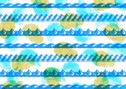 Abstract geometric pattern with fabric texture Stock Illustration