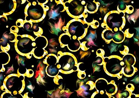 Abstract geometric pattern with fabric texture Stock Illustration