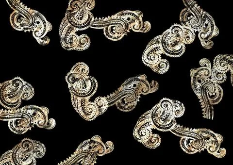 Abstract geometric pattern with fabric texture Stock Illustration