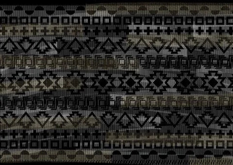 Abstract geometric pattern with fabric texture Stock Illustration