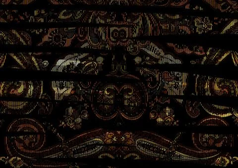 Abstract geometric pattern with fabric texture Stock Illustration