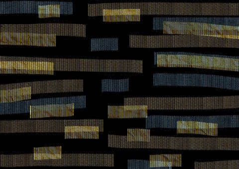 Abstract geometric pattern with fabric texture Stock Illustration