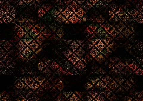 Abstract geometric pattern with fabric texture Stock Illustration