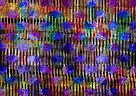 Abstract geometric pattern with fabric texture Stock Illustration