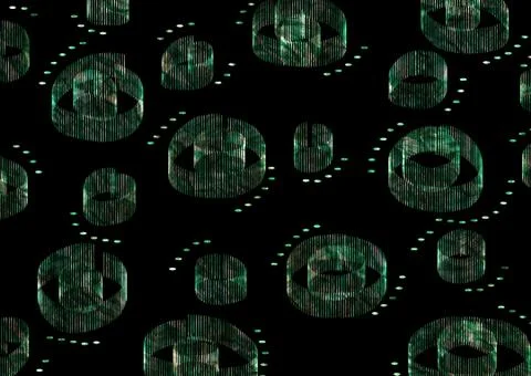 Abstract geometric pattern with fabric texture Stock Illustration