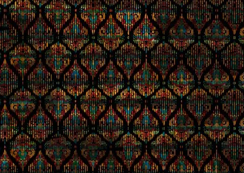 Abstract geometric pattern with fabric texture Stock Illustration