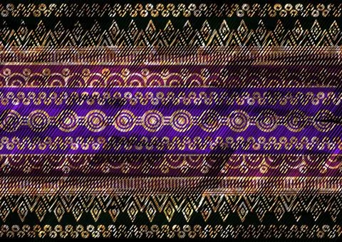 Abstract geometric pattern with fabric texture Stock Illustration