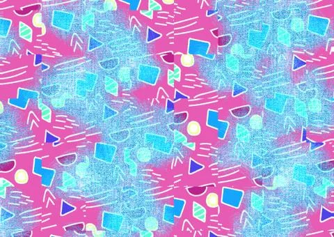 Abstract geometric pattern with fabric texture Stock Illustration