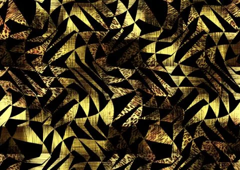 Abstract geometric pattern with fabric texture Stock Illustration