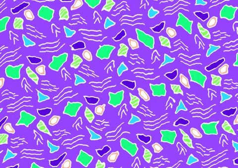 Abstract geometric pattern with fabric texture Stock Illustration