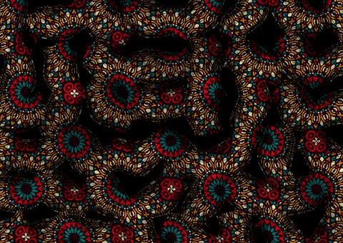 Abstract geometric pattern with fabric texture Stock Illustration