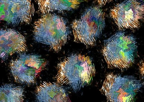 Abstract geometric pattern with fabric texture Stock Illustration