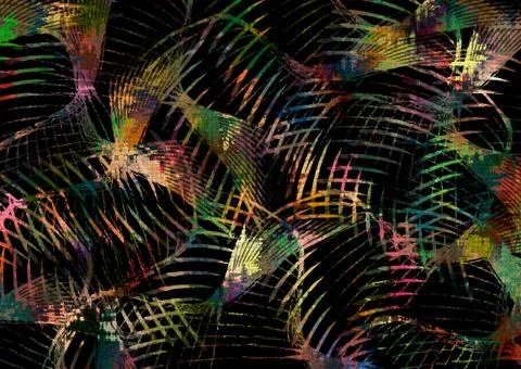 Abstract geometric pattern with fabric texture Stock Illustration