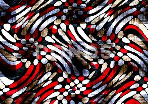 Abstract geometric pattern with fabric texture Stockillustratie