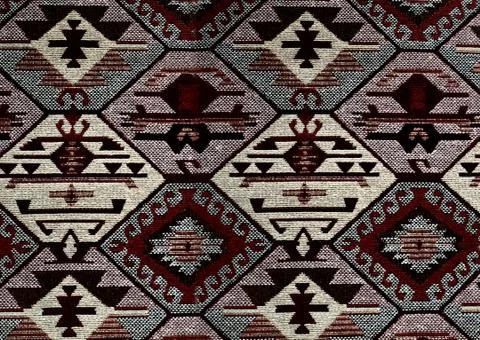 Abstract geometric pattern with fabric texture Stock Illustration