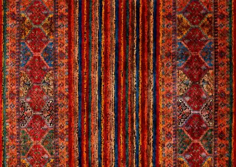 Abstract geometric pattern with fabric texture Stock Illustration