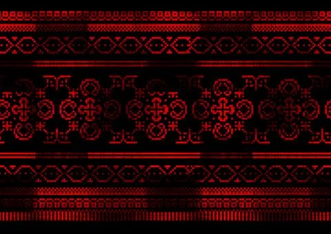 Abstract geometric pattern with fabric texture Stock Illustration