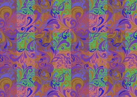 Abstract geometric pattern with fabric texture Stock Illustration