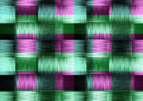 Abstract geometric pattern with fabric texture Stock Illustration