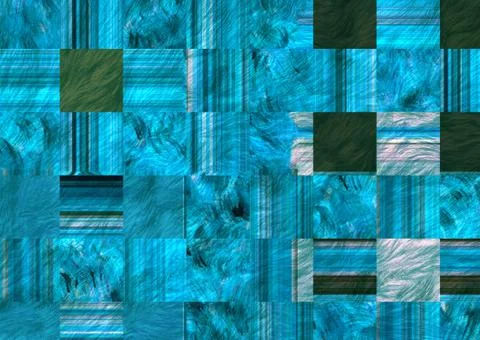 Abstract geometric pattern with fabric texture Stock Illustration