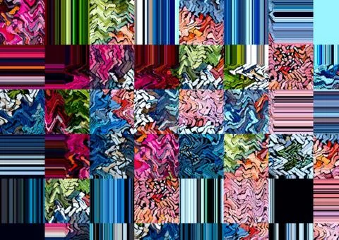 Abstract geometric pattern with fabric texture Stock Illustration