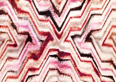 Abstract geometric pattern with fabric texture Stock Illustration