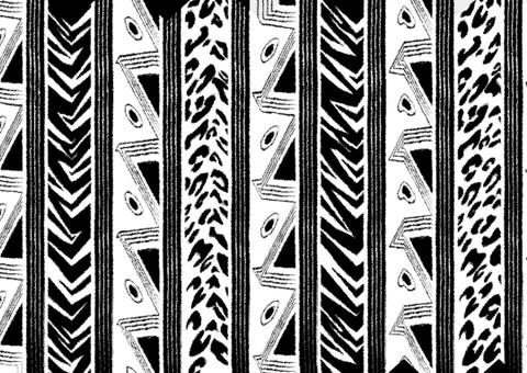 Abstract geometric pattern with fabric texture Stock Illustration