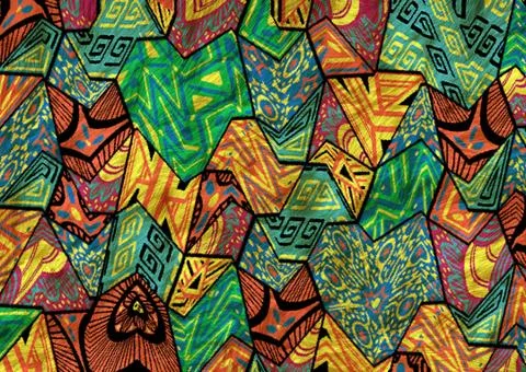 Abstract geometric pattern with fabric texture Stock Illustration