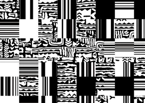 Abstract geometric pattern with fabric texture Stock Illustration