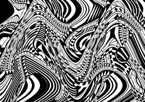 Abstract geometric pattern with fabric texture Stock Illustration