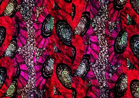 Abstract geometric pattern with fabric texture Stock Illustration