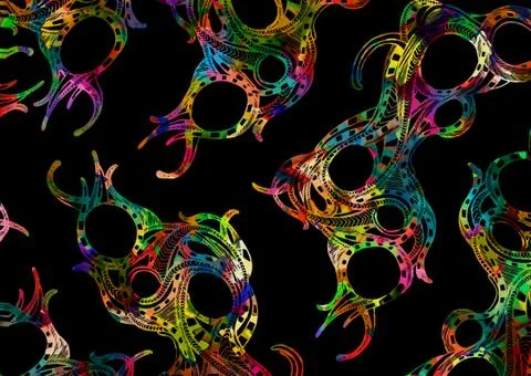 Abstract geometric pattern with fabric texture Stock Illustration